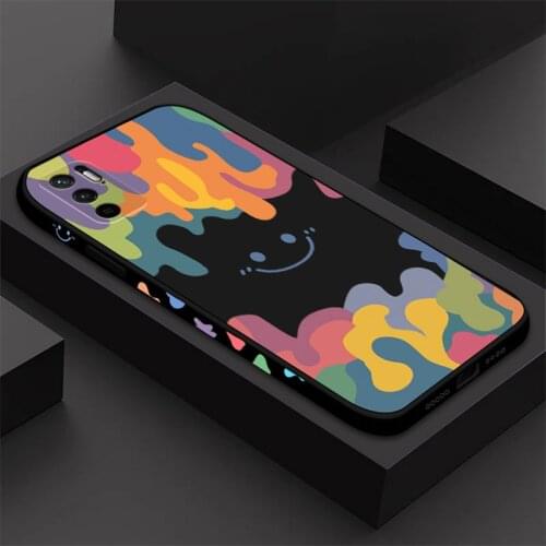 Watercolor Silicone Cute Smile Phone Case For Xiaomi Redmi Redmi Note 10 9 Pro 9T 9A K40 Mi 11 Ultra 10T 10 Lite Poco F3 Cover