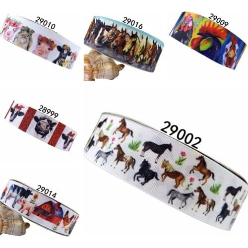 Free shipping 50 yard cartoon printed grosgrain ribbon 29002