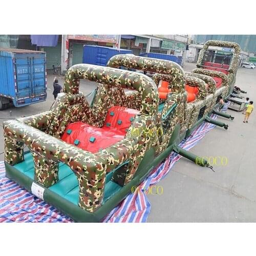 Free ship to sea port, 28m long Interactive Challenge Inflatable Obstacle Course,boot camp rush race for kids and adults