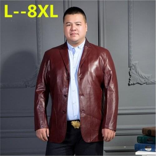 Plus size 8XL 7XL 6XL autumn winter new mens british style PU leather jacket fashin men motorcycle leather jacket clothing
