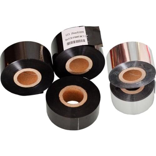 Black Width 35mm length 120M black thermal transfer ribbon for packing plastic bags