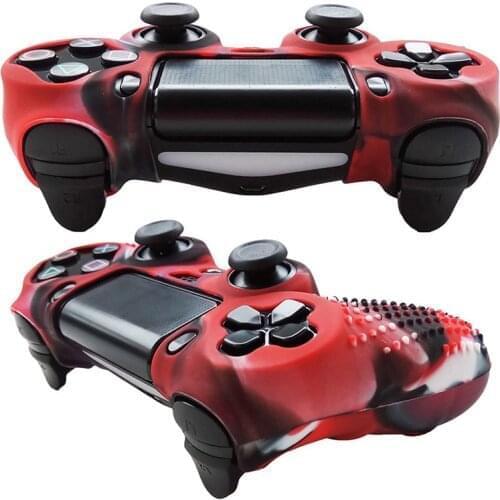 For PlayStation 4 PS4 Controller Gamepad Camo Silicone Cover Rubber Skin Grip Case Protective