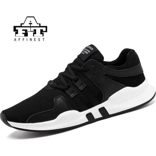 Breathable Mens Running Shoes Black Gym Shoes Mesh Lace-up Sport Shoes Soft Outdoor Walkng Jogging Shoes Antiskid Athletic Shoes