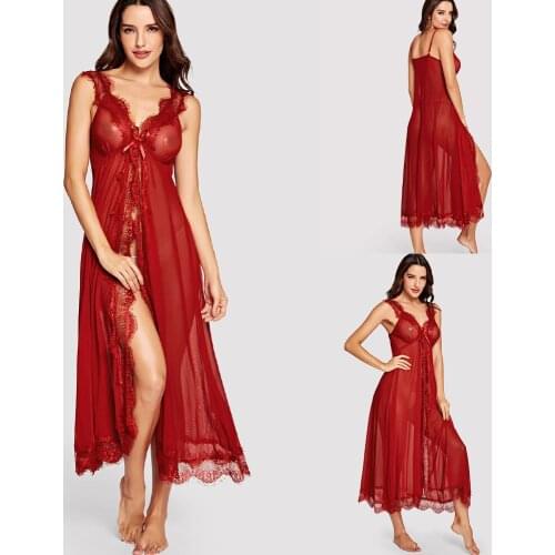 Elegant Sexy V Neck Women Nightgown Custom Made Short Sleeve Lace Lingerie For Photo Fashion Party Bed Bathrobe