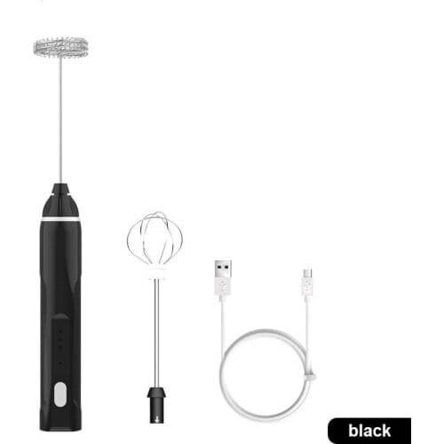 Electric Coffee Mixer Rechargeable Milk Shaker Maker Frother Foamer USB Charging Egg Beater Handheld 3-Speed Adjustable Blender
