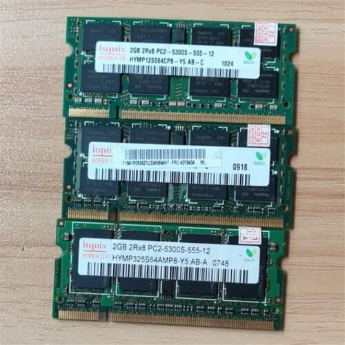 Hynix memoria DDR2 2gb 667MHz RAMS 2GB 2Rx8 PC2-5300S-555 Laptop memory For ddr2 2gb 667MHz ram use for notebook