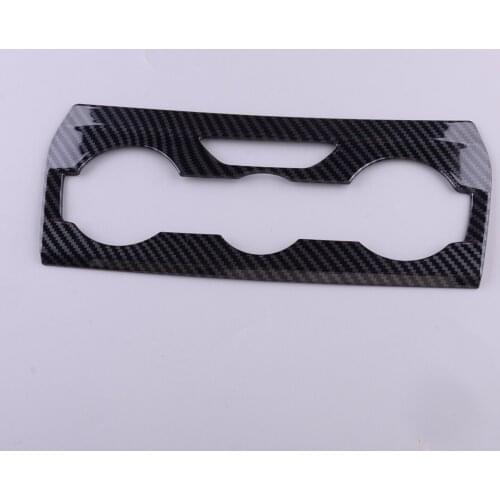 Car Interior Air Conditioning Switch Panel Cover ABS Carbon Fiber Style Black Fit For Subaru XV Crosstrek 2018