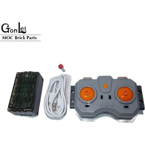 NEW High-Tech Building Block MOC Adjustable Speed Remote Control 4-6 Channel Lithium Battery App to Operate Assembled Toy Motors