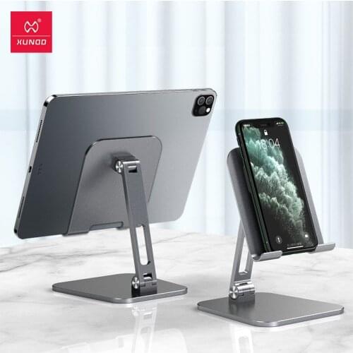 For iPad Pro 11 12.9 2021 Stand Xundd Adjustable Foldable Height Angle Phone Holder for Matepad 12.6 Support Desktop Base