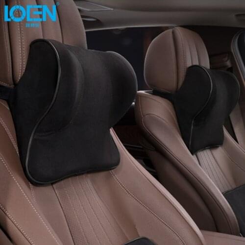 Car Pillow Seat Neck Headrest Memory Foam Comfortable Head Support Sleeping Travel Pillows For Universal Cars 7 Colors