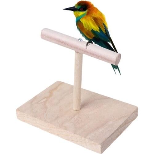 Portable Wood Pet Bird Parrot Training Rotation Perch Stand Playground Platform Birds Paw Grinding Toys Parrot Shower Toy C42