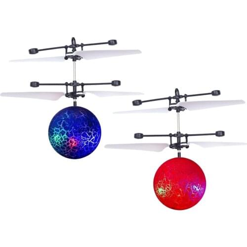 Colorful Flying Ball RC Helicopter Induction Luminous LED Light Remote Control Aircraft Kids Gift