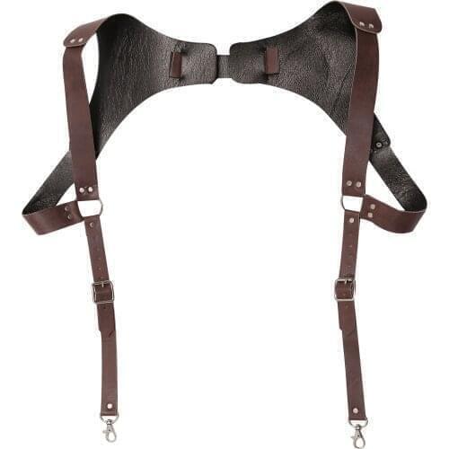 Adjustable Leather Shoulder/Belt Leather Case For Medieval/Samurai Swords Mens Shoulder Harness Belt Punk Chest Muscle Belts