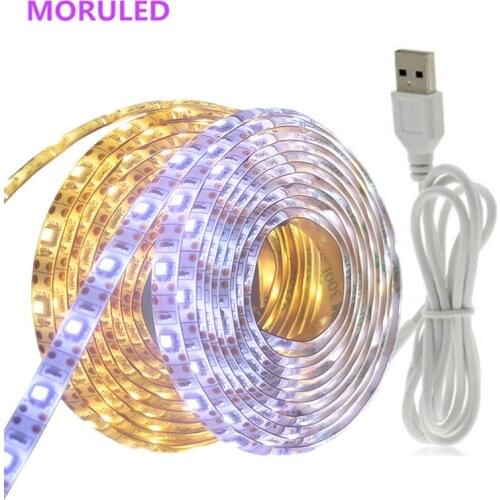 1- 3M Super Bright SMD3528 Dimmable 5V Led tape Dimming Touch Sensor Cool white/ warm white DC 5V USB Strip Flexible light