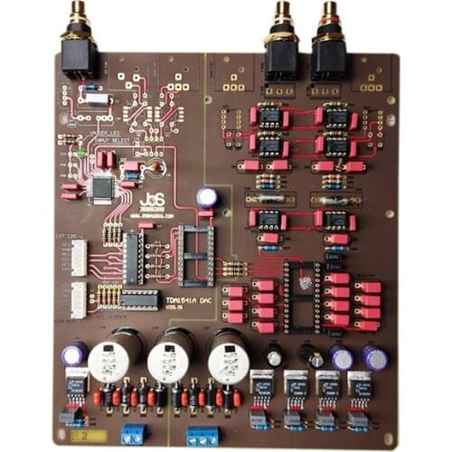 TDA1541 DAC decoder board semi-finished products without SAA7220 TDA1541chip USB optical fiber Bluetooth expansion interface