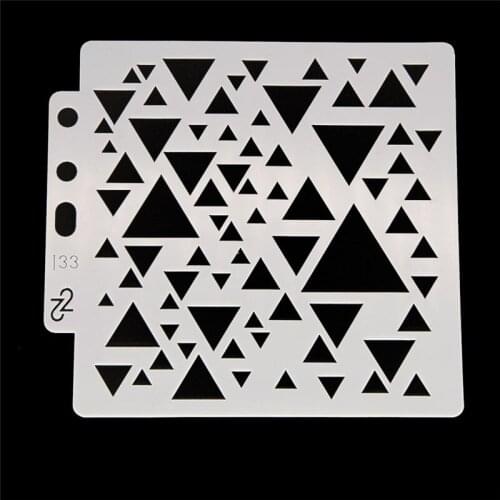DIY Scrapbooking Card Layering Stencils Painting Coloring Embossing Decorative Template Pre-drawing Hollow Out Template Triangle