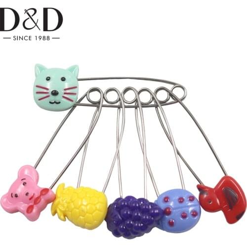 20Pcs Plastic Head Safety Pins Infant Kids Cloth Nappy Locking Brooch Buckles Baby Care Shower Diaper Clips Holder Home Craft