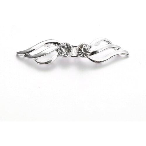 Blouse Shirt Lapel Collar Cardigan Clip One Pair Fashion Women Girls Vintage Shiny Crystal Pin Brooch Cape Cloak Clasp Fasteners