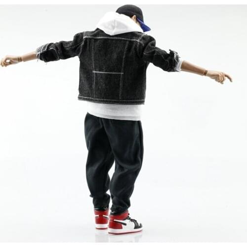 In Stock 1/6 Soldier Figure Pants Hip-hop Loose Casual Turnip Pants Black Warm Gray Light Khaki Clothes for 12 Male Body