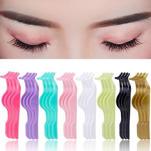 1pcs Lash Tweezers Auxiliary Clamp Clips Plastic False Eyelash Tweezers Lashes Forceps Eyelash Clip Lash Applicator Makeup Tools