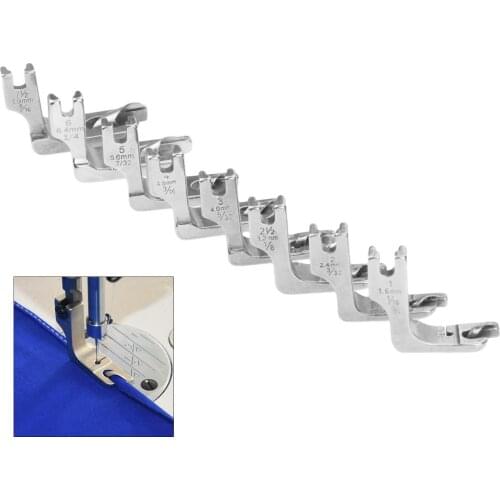 1Pc Steel 1/16"-1/4" Industrial Sewing Machine Hemmer Presser Foot/feet For Industrial Single-needle Flat Bed Sewing Machines