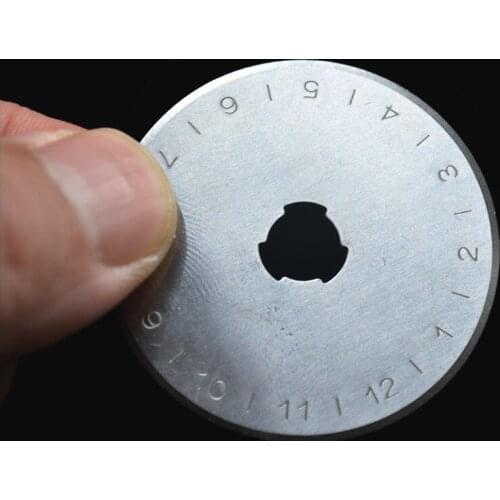 10 Pcs Round Blade High Quality 45mm / 28mm Slitting Machine Blade Film, Leather Cutting Blade High hardness Blades With Scale