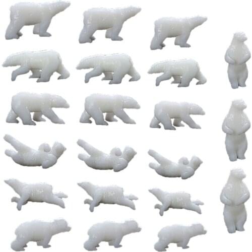 13MC 7 Shapes Silicone Mini Polar Bear Modeling Resin Mold Landspace Fillings Resin Jewelry Fillings Resin Casting Art Crafts
