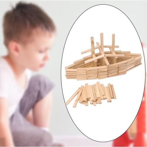 150 Pieces Building Planks Construction Model Fun Stacker Stacking Game Educational Learning Sensory Toy Building Blocks