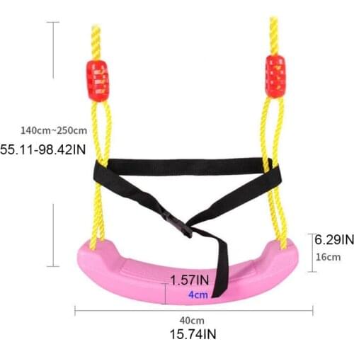 8 Ring Buckle Portable Family Backyard Game Swing Set with Safety Buckle Garden Tree Game Equipment for Outdoor Play Set