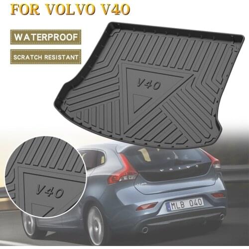 Car Cargo Liner Boot Tray Rear Trunk Cover Matt Mat Floor Carpet Kick Pad For Volvo V40 2013-2019