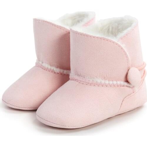 Baywell Winter Baby Girls Boys Fur Snow Booties Newborn Toddler Warm Boots Shoes Soft Sole for 0-18M First Walkers