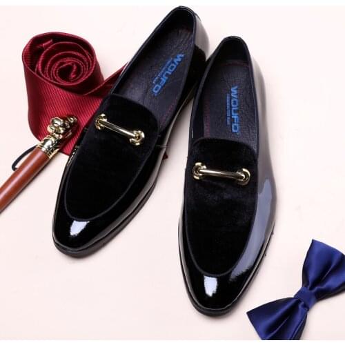 Classic zapatillas Men's Patent Leather Shoes
