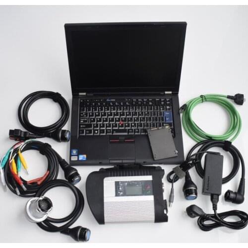 Mb Star c4 Sd Diagnostic Scan Tool with Software 2021.06 Latest Super Ssd Laptop t410 i5 4g Full Set Cables Ready to Use 12v 24v