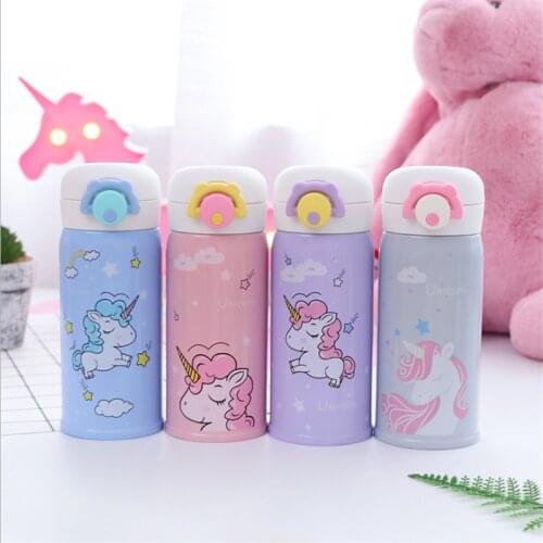 Travel Coffee Mug 350/500ML Stainless Steel Unicorn Thermos Cups Vacuum Flask Thermo Children Water Bottle Tea Mug Thermocup