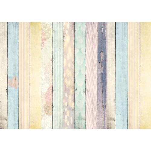 Colorful Wooden Plank Photography Backdrop Vinyl Cloth Backgrounds Photoshoot Photo Studio for Children Baby Pet Toy Photophone