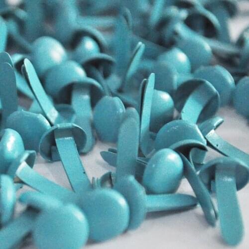 Happymems Blue 7mm Metal Brads 500pcs/lot DIY Photo Album Embellishments Scrapbooking Crafts Love Home Decor Fastener
