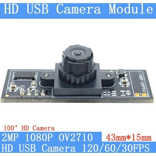 2MP 100 degree wide angle Surveillance camera 1080P HD MJPEG 120fps 30/60FPS High Speed CCTV Linux UVC Webcam USB Camera Module