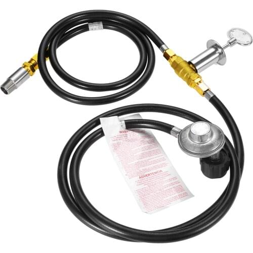 Fire Pit Installation Kit 1/2" Propane Gas Fire Pit Valve Control System Kit Hose Assembly Max 90,000 BTU (Key Control Valve )