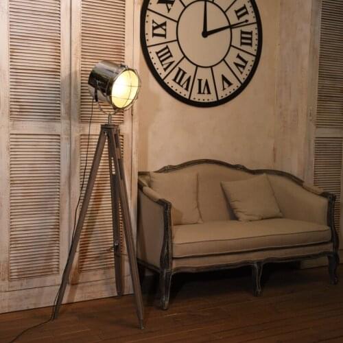 LOFT illumination lamp post A1 Nordic Industrial lamp three tripod photography Lamp American living room