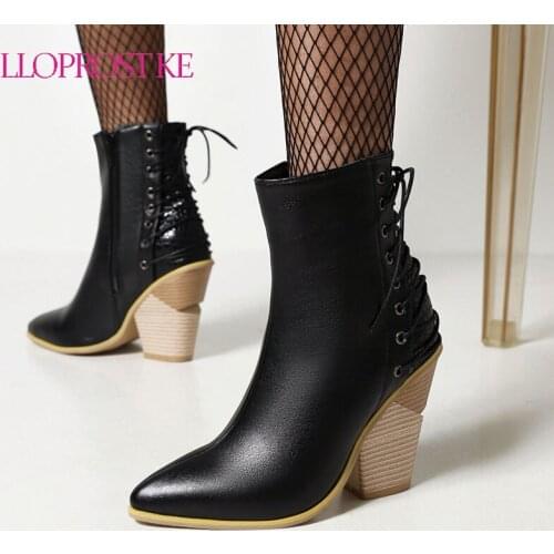 Lloprost ke Fashion Denim Western Boots Autumn Women Boots Wedge High Heel Ankle Boots Sexy Pointed Toe Zip Winter Woman Shoes