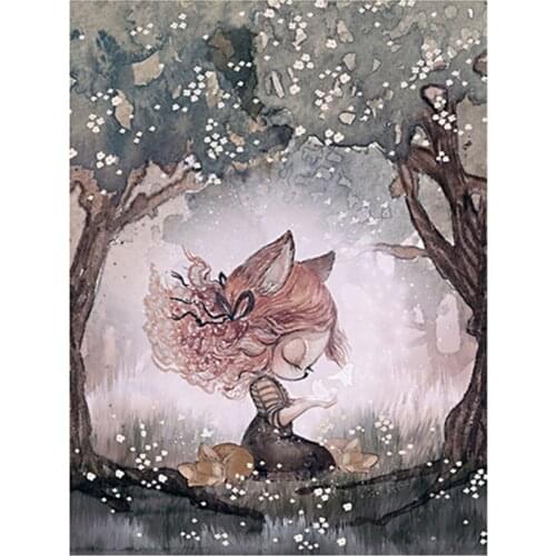 Rabbit Boy And Girls Cartoon Angel DIY 11CT Embroidery Cross Stitch Kits Needlework Craft Set Cotton Thread Printed Sale