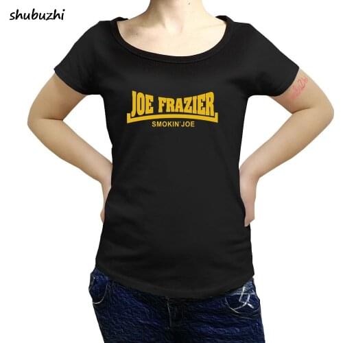New JOE FRAZIER Smokin' Joe Boxing Legend female Black T-Shirt Cool Casual pride casual women t shirt New shubuzhi sbz3057