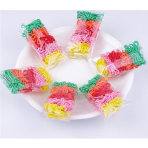 Wholesale 300 Pcs Colorful Child Kids Hair Holders Cute Rubber Hair Band Elastics Accessories Girl Charms Tie Gum