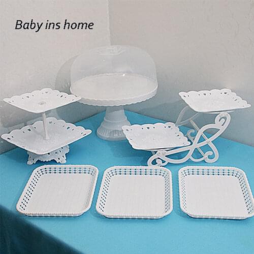 Cake Stand Dishes Cupcake Snacks Plates Plastic Candy Living Room Home Three-layer Fruit Plate Creative Modern Fruit Basket