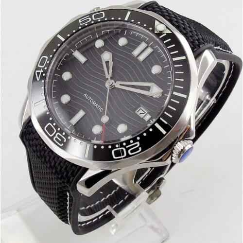 Luxury 41mm Mechancial Mens Watch Sapphire Glass NH35 MIYOTA Movement Steel Band Ceramic Bezel Date Function