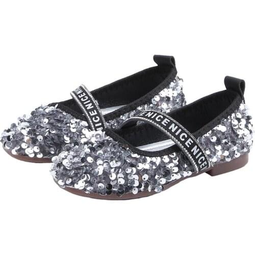 SKOEX Children Flat Shoes Fashion Girls Sparkle Princess Shoes Casual Ballerina Slip-on Shoes for Toddler Kids Party Dress Shoe