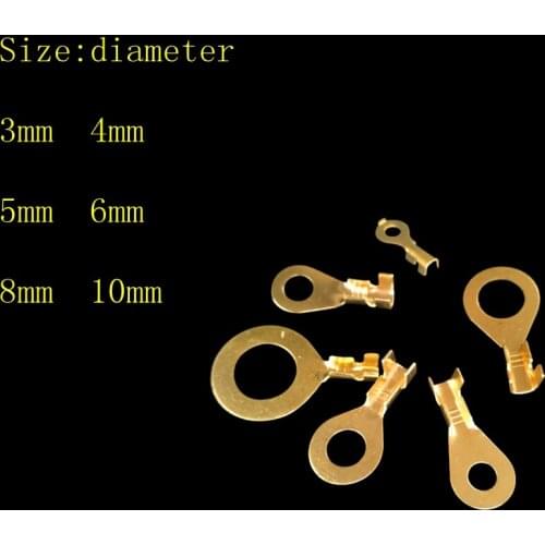 Wire connector O - type ground plate round bare terminal electrical components DJ4311-2.7/3.2/4.2/5.2/6.2/8.2/10.2/12.2