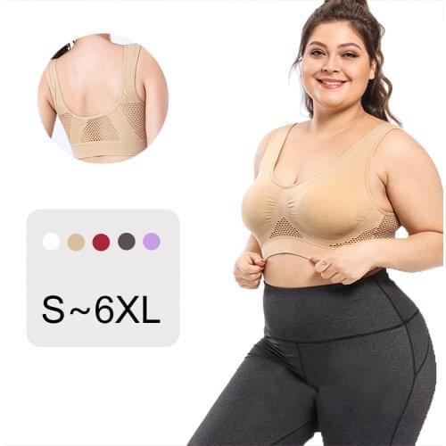 Sports Bra Womens Tube Top Brassiere Sport Femme Bras for Women Gym Crop Top Fitness Bralette Push Up Bra Yoga BH S-6XL