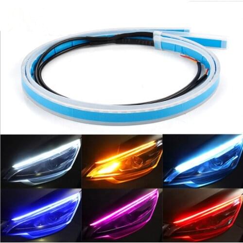 2X 30cm 45cm 60cm DRL light soft article lamp flowing flexible LED LED daytime running light flexible Decorative Lamps & Strips
