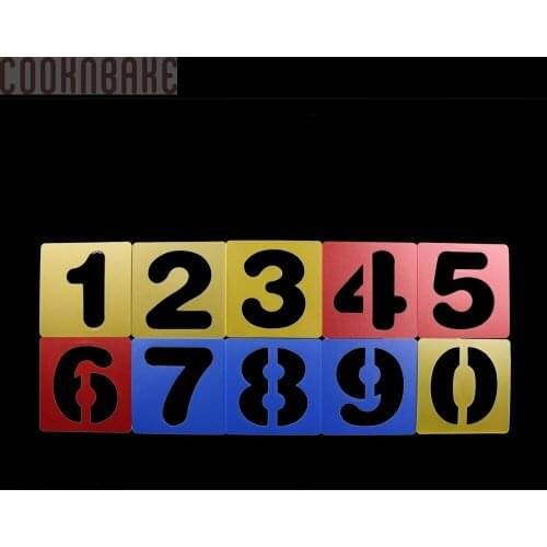 Number Stencils Plastic Letter Stencils and for Painting Learning Journaling Scrapbooking Card and Art Projects Set of 10 PL-062